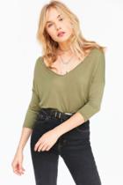 Urban Outfitters Project Social T Sapphire 3/4 Sleeve Dolman Tee