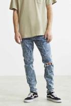 Urban Outfitters Bdg Printed Destructed Skinny Jean,vintage Denim Light,34