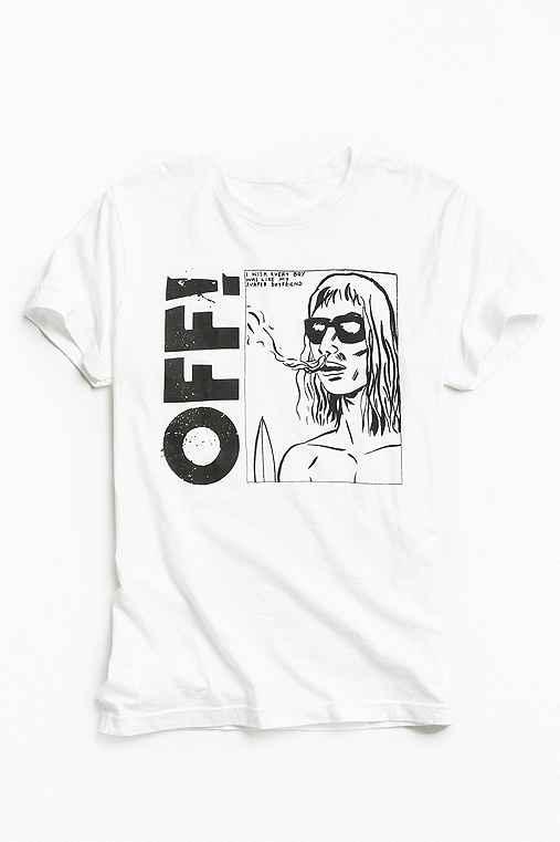 Urban Outfitters Off! Surfer Boyfriend Tee,white,xl