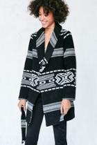 Ecote Patterned Blanket Wrap Coat
