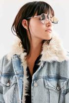 Urban Outfitters Sunset Metal Aviator Sunglasses,gold,one Size