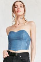 Urban Outfitters Kimchi Blue Courtney Smocked Corset Top