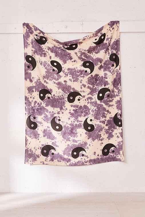 Urban Outfitters Yin-yang Tie-dye Tapestry,black,one Size