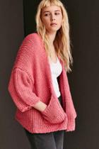 Urban Outfitters Bdg Chunky Open Cardigan,pink,m/l