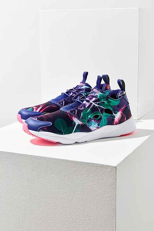 Urban Outfitters Reebok Floral Furylite Sneaker,navy,8