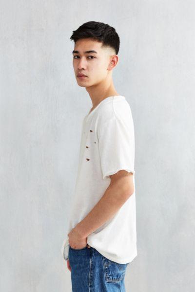 Urban Outfitters Destroyed Raw Hem Terry Tee