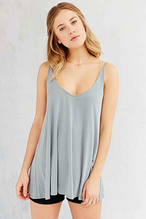Urban Outfitters Silence + Noise Corinne Tank Top,slate,xs