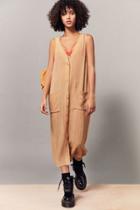 Urban Outfitters Bdg Pinstripe Button-down Midi Dress