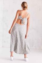 Urban Outfitters Flynn Skye Mallory Backless Maxi Dress,blue Multi,m