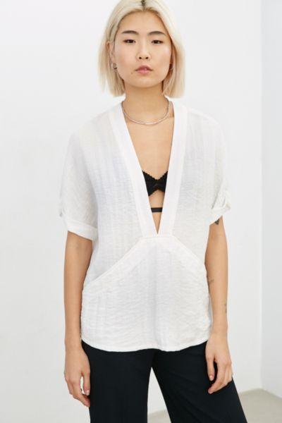 Silence + Noise Carson Plunge-front Tee