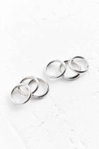 Urban Outfitters Rounded Multi Ring Pack,silver,m/l
