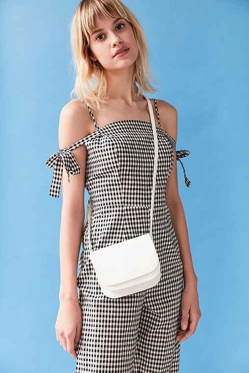 Urban Outfitters Sheryl Saddle Crossbody Bag,white,one Size
