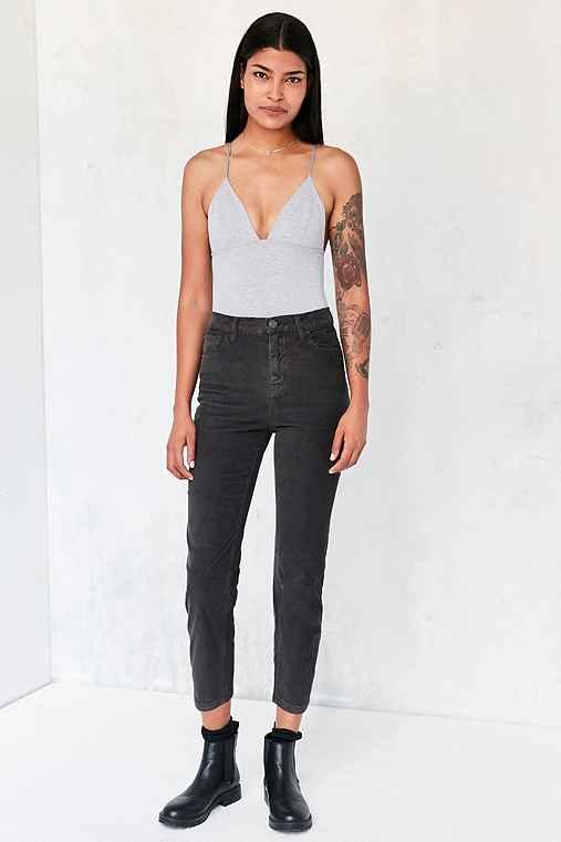Urban Outfitters Bdg Girlfriend Corduroy High-rise Pant,black,29