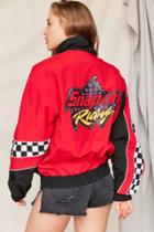 Urban Outfitters Vintage Snap-on Racing Checkered Windbreaker Jacket