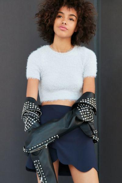 Kimchi Blue Fuzzy Cropped Tee
