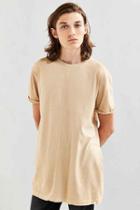 Urban Outfitters Feathers Center Seam Long Tee,tan,xl