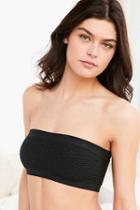 Urban Outfitters Out From Under Roxie Textured Tube Bandeau Bra,black,l