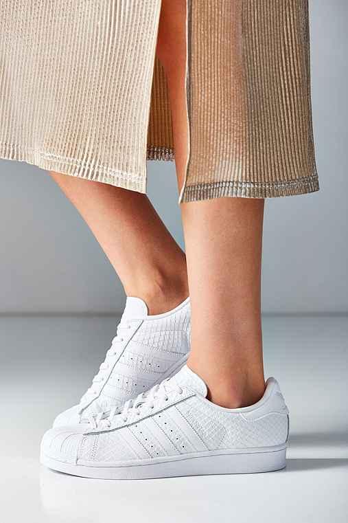 Urban Outfitters Adidas Originals Snakeskin Superstar Sneaker,white,8.5