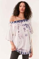 Urban Outfitters Bdg Killian Off-the-shoulder Oversized Tee,purple Multi,s