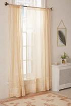 Urban Outfitters Pieced Eyelet Window Curtain,cream,52x84