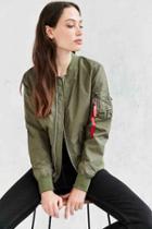 Urban Outfitters Alpha Industries Lightweight Ma-1 Bomber Jacket,olive,s