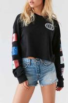 Urban Outfitters Truly Madly Deeply Around The World Crew-neck Sweatshirt,black,m