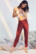 Urban Outfitters Out From Under Chrissy Crinkle Beach Pant,maroon,l