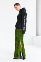 Urban Outfitters Silence + Noise Jackie Velvet Leopard Maxi Skirt