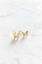 Urban Outfitters Seoul Little 24k Gold-plated Butterfly Post Earring