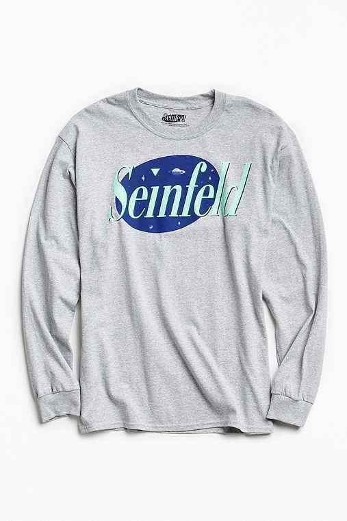 Urban Outfitters Seinfeld Logo Long Sleeve Tee,grey,l