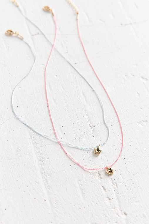 Urban Outfitters Icon Friendship Necklace Set,blush,one Size