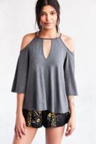 Urban Outfitters Silence + Noise Sofia Cold Shoulder Top