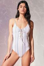 Urban Outfitters Tavik Monahan One-piece Swimsuit,ivory,l