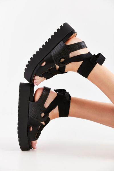 Urban Outfitters Ribbon Lace-up Platform Sandal
