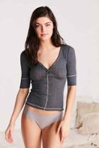 Urban Outfitters Out From Under Jordan Henley Top,charcoal,s