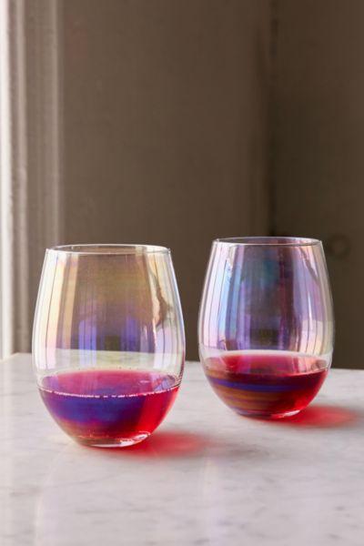 Urban Outfitters Luster Stemless Glasses Set
