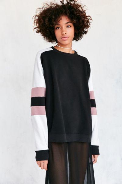 Urban Outfitters Bdg Home Run Colorblock Stripe Pullover Sweatshirt
