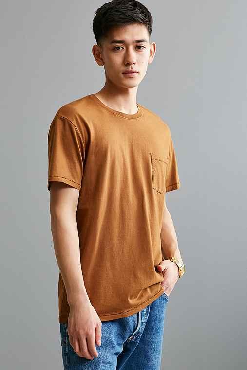 Urban Outfitters Uo Pigment Pocket Tee,light Brown,m