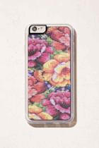 Urban Outfitters Zero Gravity Fabric Pixel Roses Iphone 6/6s Case,black,one Size