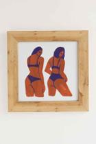 Urban Outfitters Leah Reena Goren Bikini Girls Art Print,pine,30x30