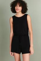 Urban Outfitters Silence + Noise Rib Knit Plunge-back Romper