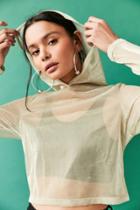 Urban Outfitters Without Walls Bika Iridescent Mesh Parachute Hoodie Tee