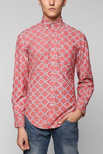 Shades Of Grey By Micah Cohen Ikat Button-down Oxford Shirt