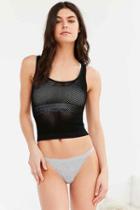 Urban Outfitters Out From Under Charlotte Fishnet Tank Top,black,m