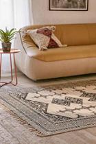 Urban Outfitters Targon Overdyed Printed Rug,cream,5x7