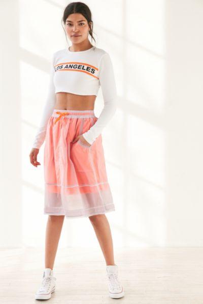 Urban Outfitters Without Walls Lexi Parachute Bungee Midi Skirt