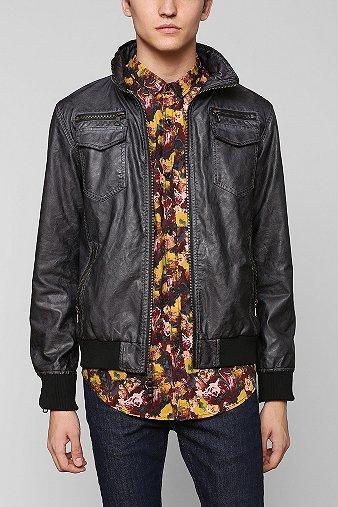 Charles & 1/2 Washed Faux-leather Jacket