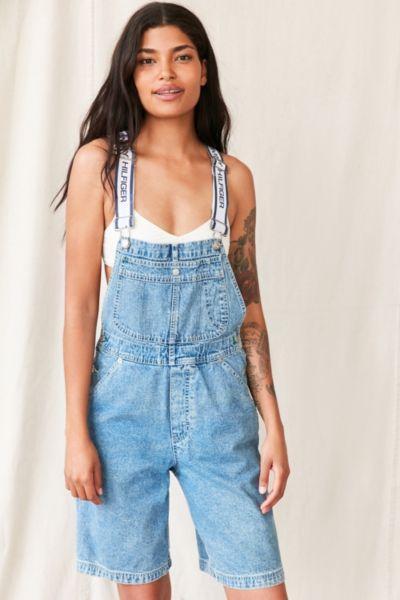 Urban Renewal Vintage Tommy Hilfiger White Strip Shortall Overall