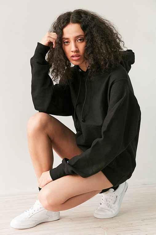 Urban Outfitters Champion Reverse Weave Hoodie Sweatshirt,black,xl