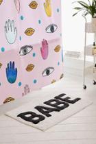 Urban Outfitters Babe Bath Mat,black & White,one Size